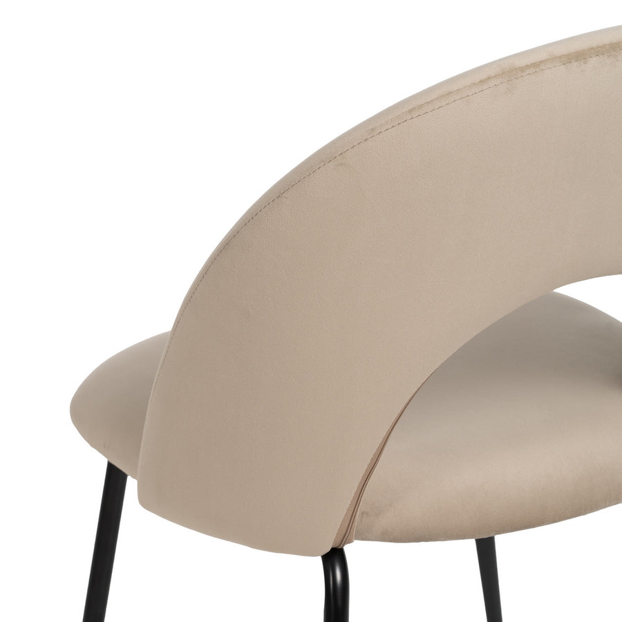 SILLA BEIGE TEJIDO-METAL CONTRACT 49 X 60 X 81 CM