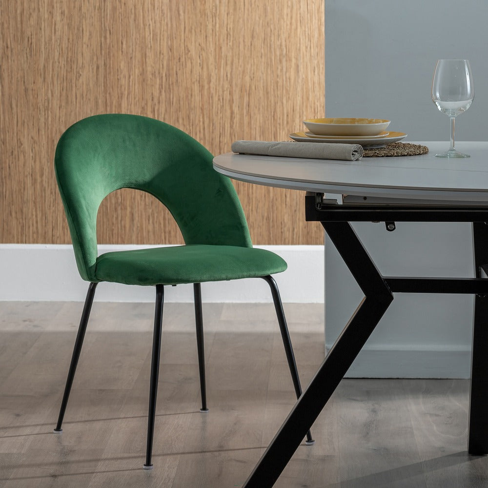 SILLA VERDE TEJIDO-METAL CONTRACT 49 X 60 X 81 CM