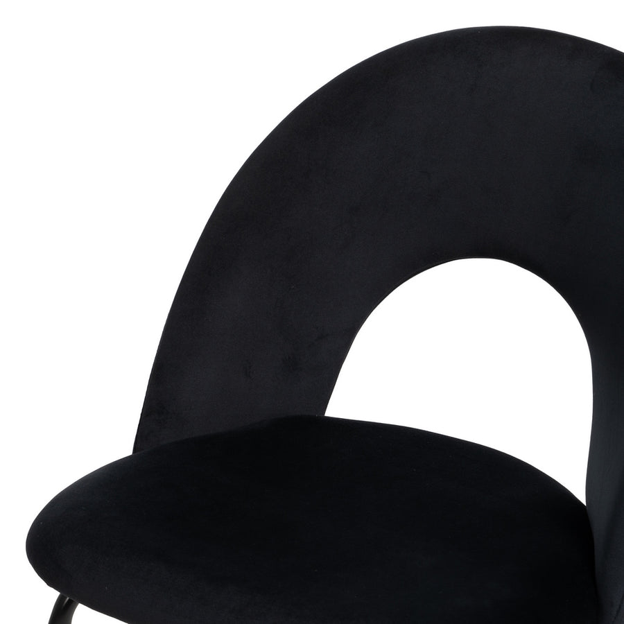 SILLA NEGRO TEJIDO-METAL CONTRACT 49 X 60 X 81 CM