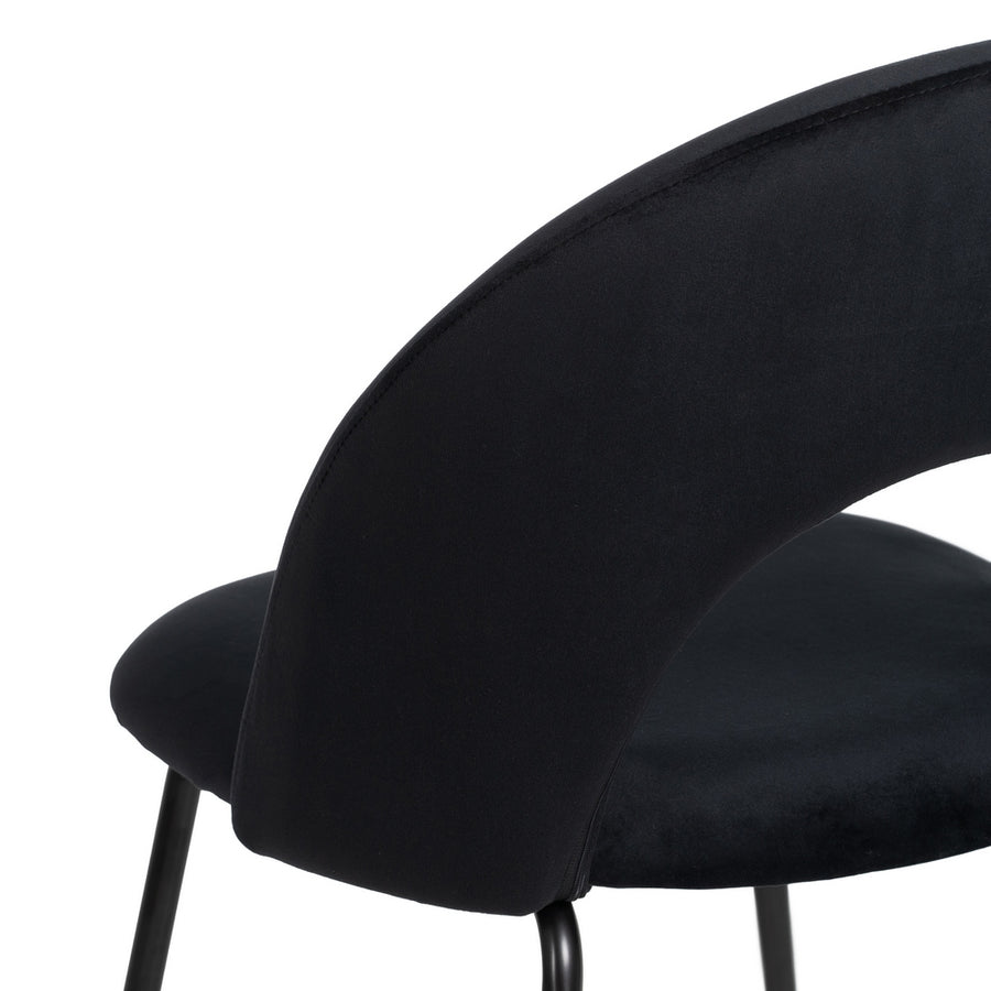 SILLA NEGRO TEJIDO-METAL CONTRACT 49 X 60 X 81 CM