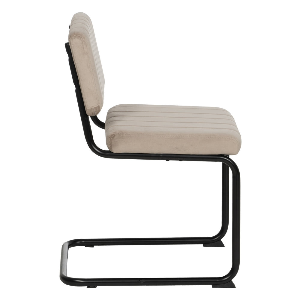SILLA BEIGE TEJIDO-METAL CONTRACT 48 X 56 X 82 CM