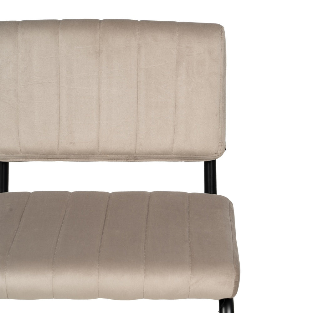 SILLA BEIGE TEJIDO-METAL CONTRACT 48 X 56 X 82 CM