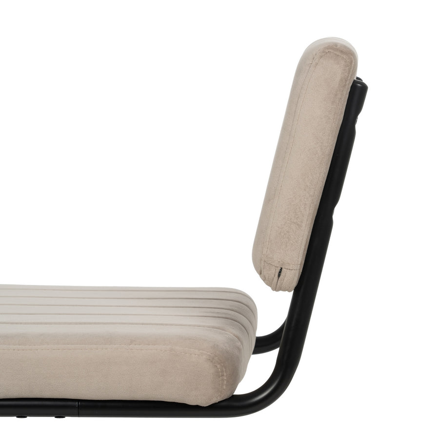 SILLA BEIGE TEJIDO-METAL CONTRACT 48 X 56 X 82 CM