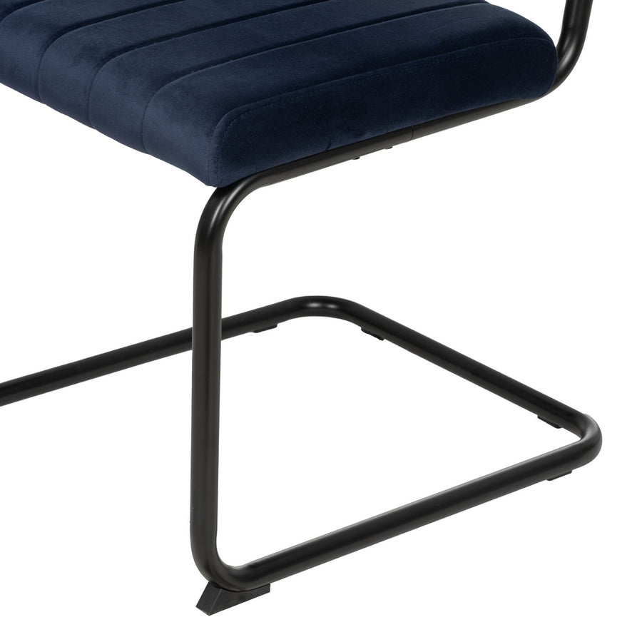 SILLA AZUL TEJIDO-METAL CONTRACT 48 X 56 X 82 CM