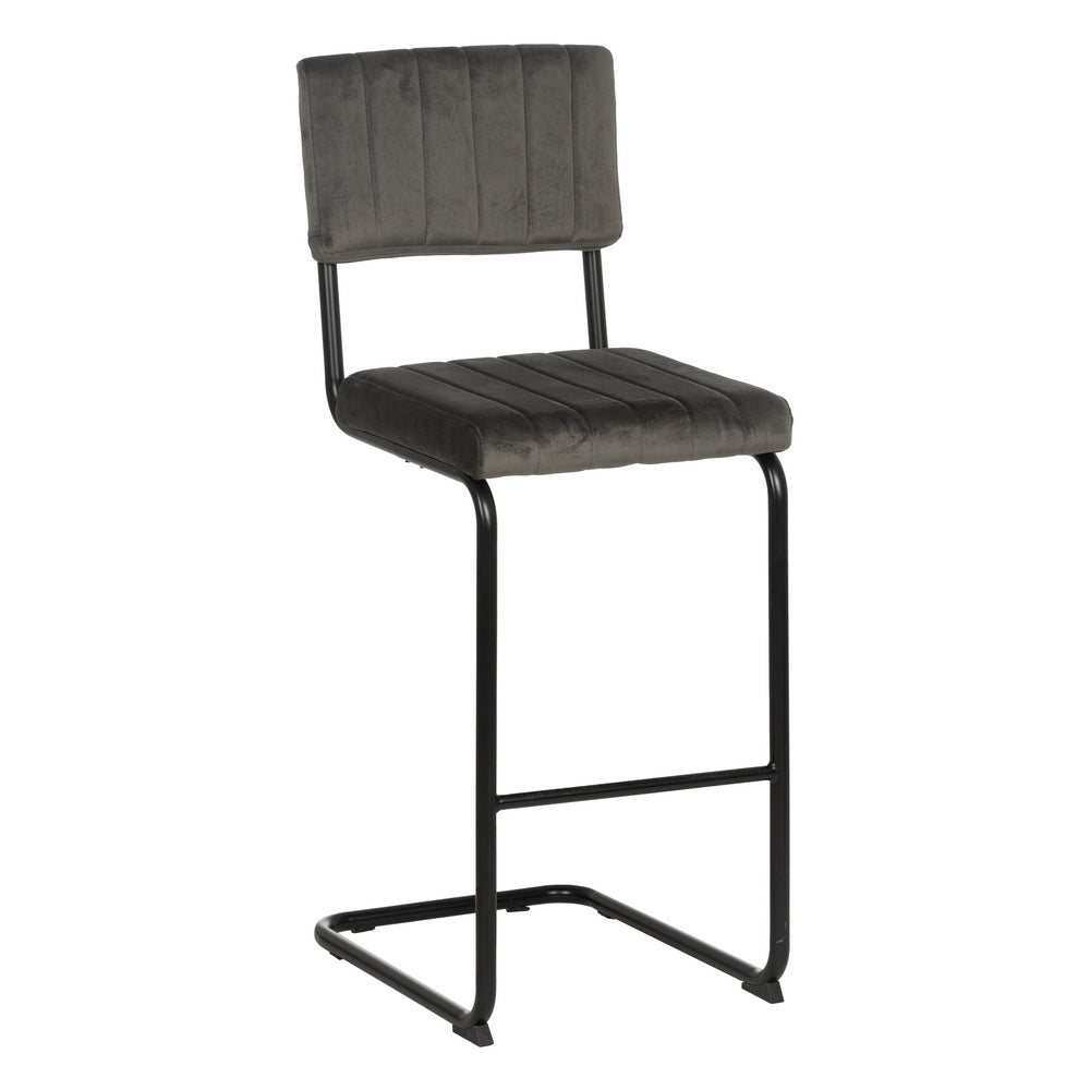 TABURETE TAUPE TEJIDO-METAL CONTRACT 44 X 50 X 115 CM
