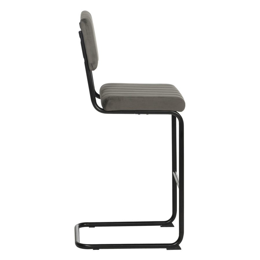 TABURETE TAUPE TEJIDO-METAL CONTRACT 44 X 50 X 115 CM