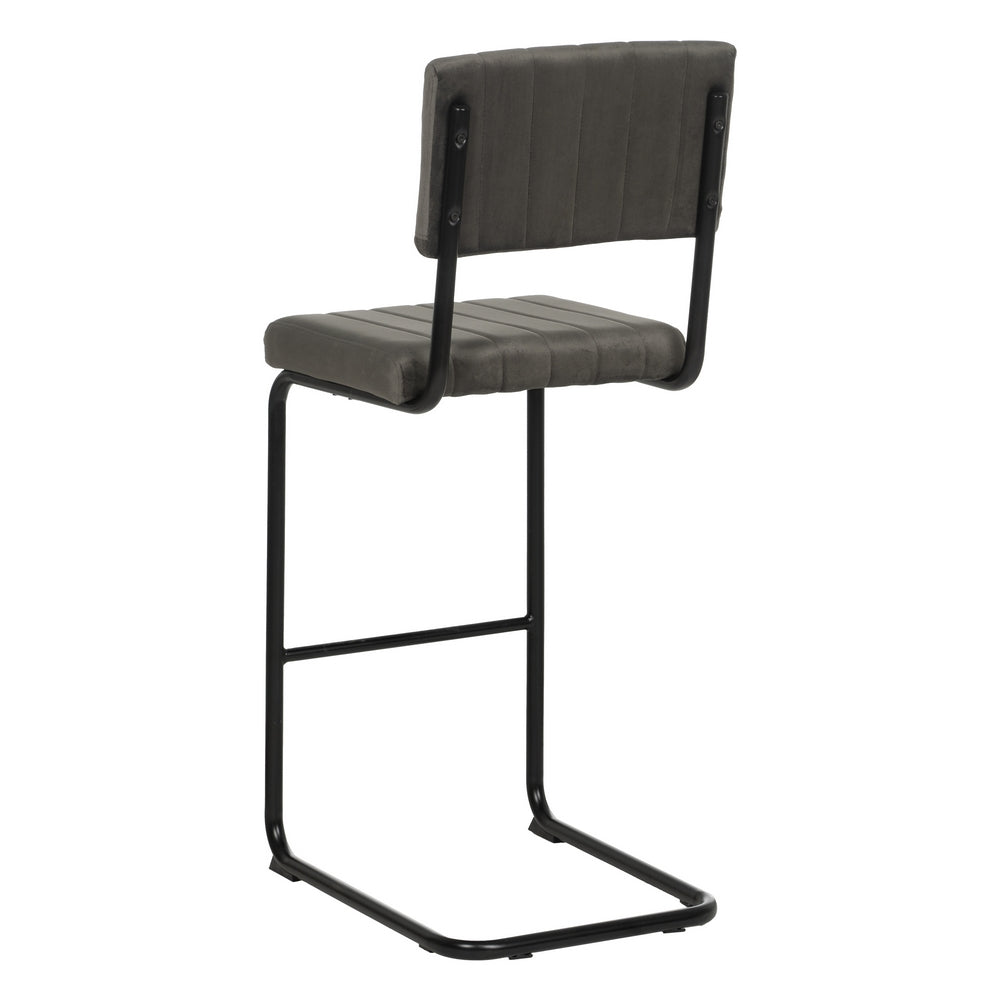 TABURETE TAUPE TEJIDO-METAL CONTRACT 44 X 50 X 115 CM