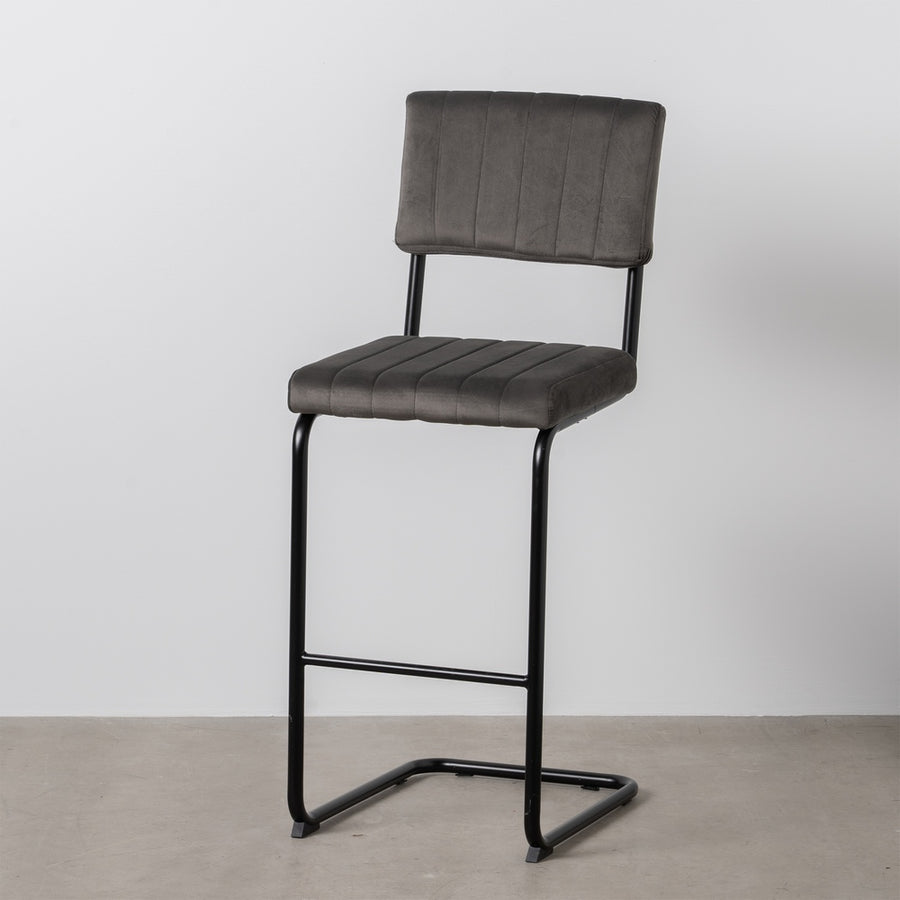 TABURETE TAUPE TEJIDO-METAL CONTRACT 44 X 50 X 115 CM