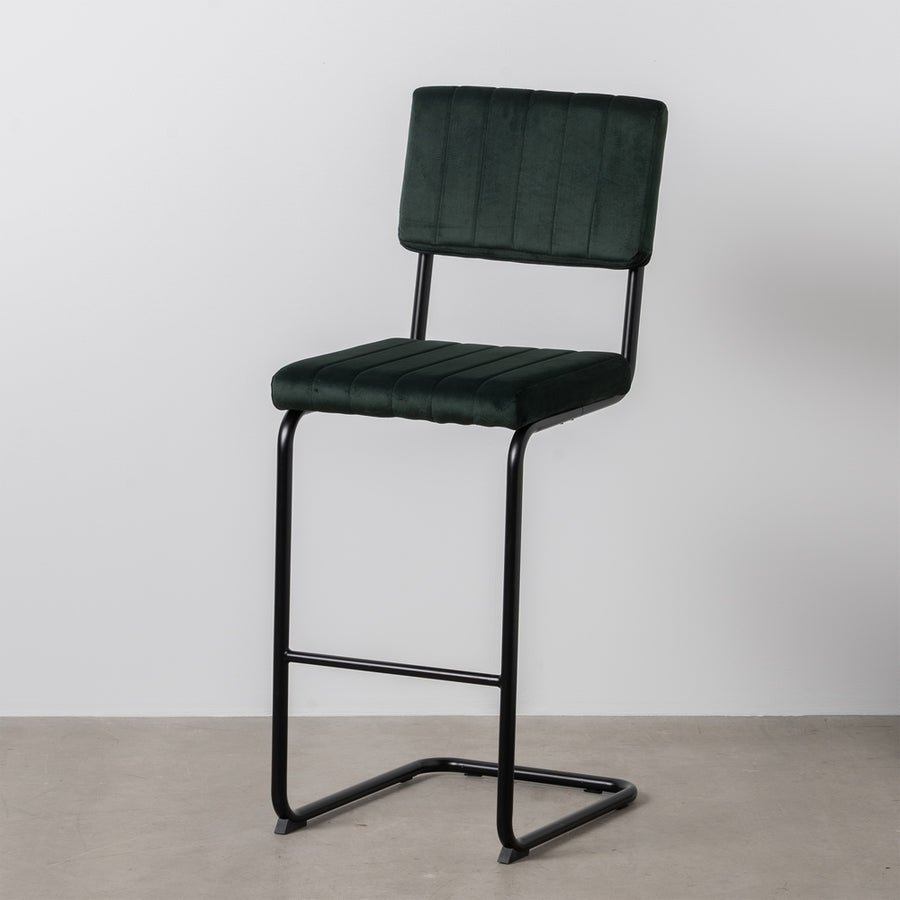 TABURETE VERDE TEJIDO-METAL CONTRACT 44 X 50 X 115 CM