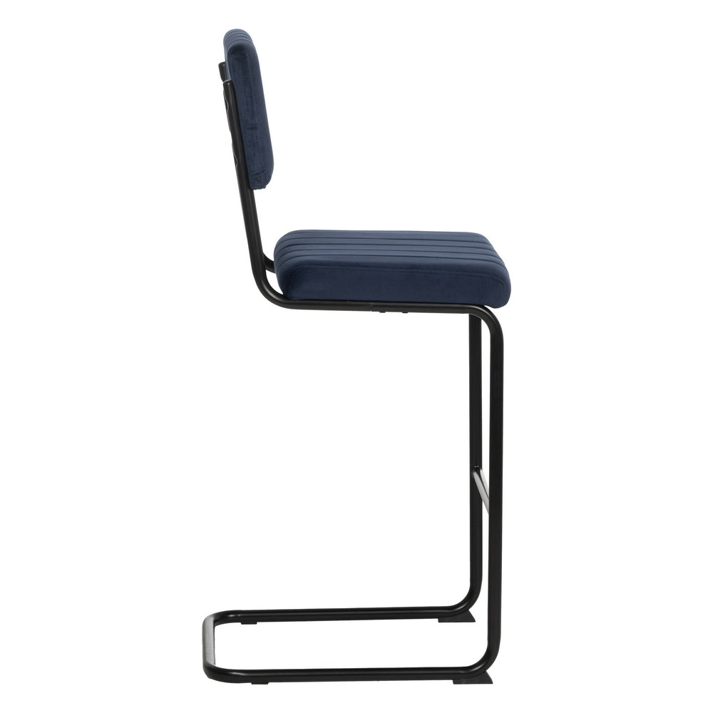 TABURETE AZUL TEJIDO-METAL CONTRACT 44 X 50 X 115 CM
