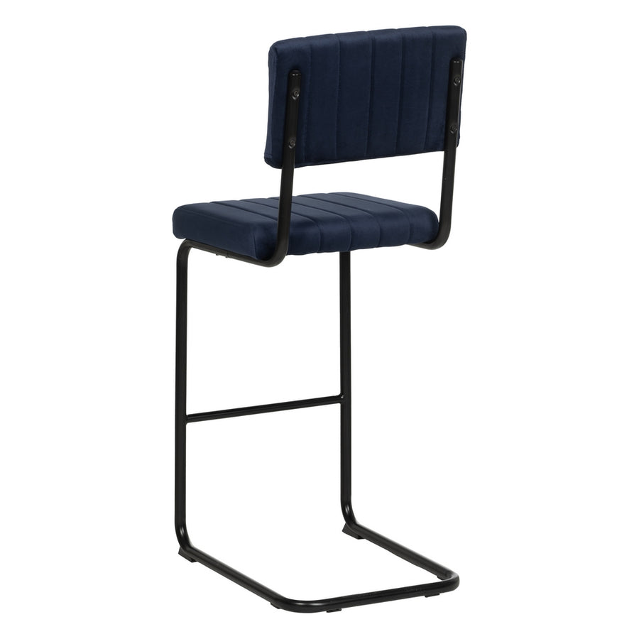 TABURETE AZUL TEJIDO-METAL CONTRACT 44 X 50 X 115 CM