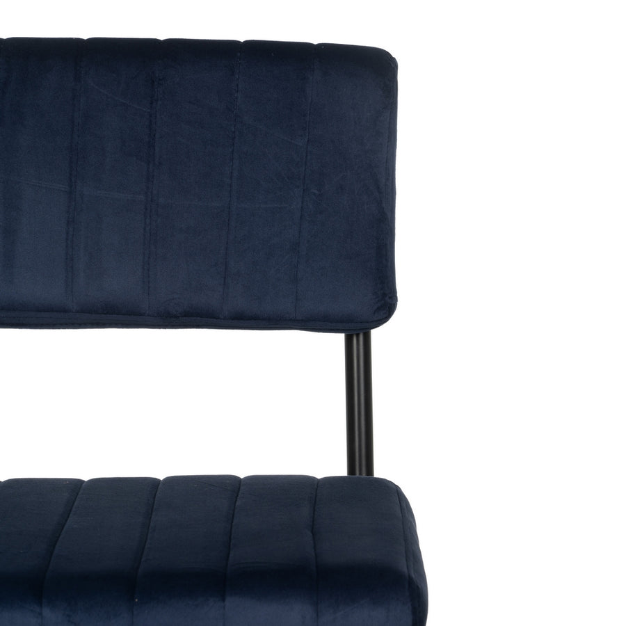 TABURETE AZUL TEJIDO-METAL CONTRACT 44 X 50 X 115 CM
