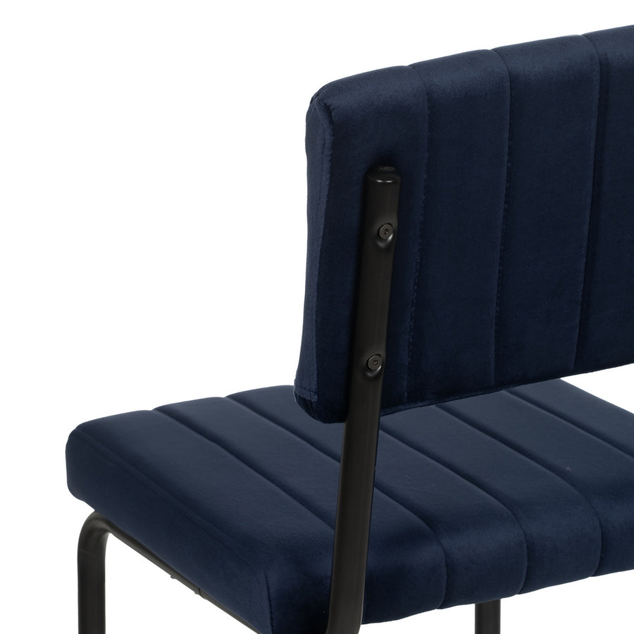 TABURETE AZUL TEJIDO-METAL CONTRACT 44 X 50 X 115 CM