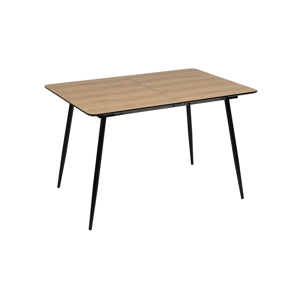 EXTENDABLE DINING TABLE NATURAL MDF-METAL 120 X 80 X 75 CM