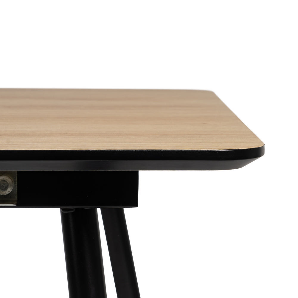 EXTENDABLE DINING TABLE NATURAL MDF-METAL 120 X 80 X 75 CM
