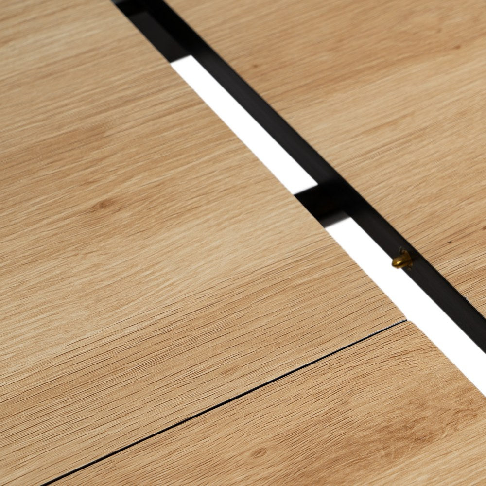 EXTENDABLE DINING TABLE NATURAL MDF-METAL 120 X 80 X 75 CM