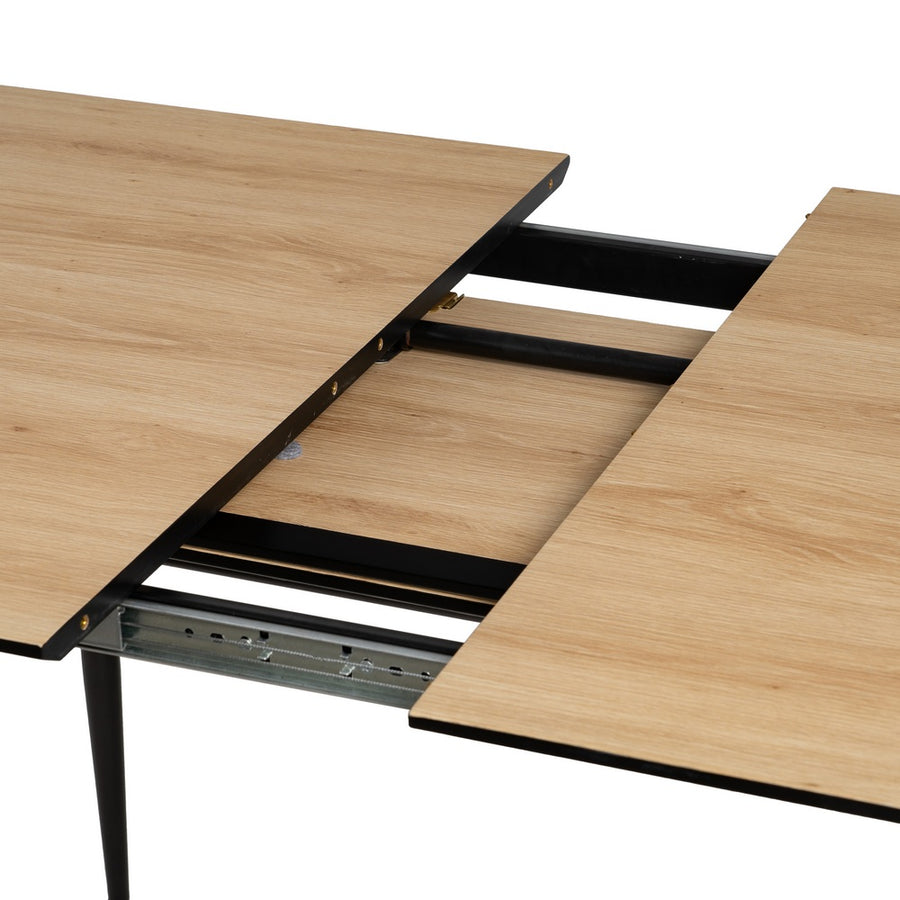 MESA EXTENSIBLE NATURAL DM-METAL SALÓN 120 X 80 X 75 CM