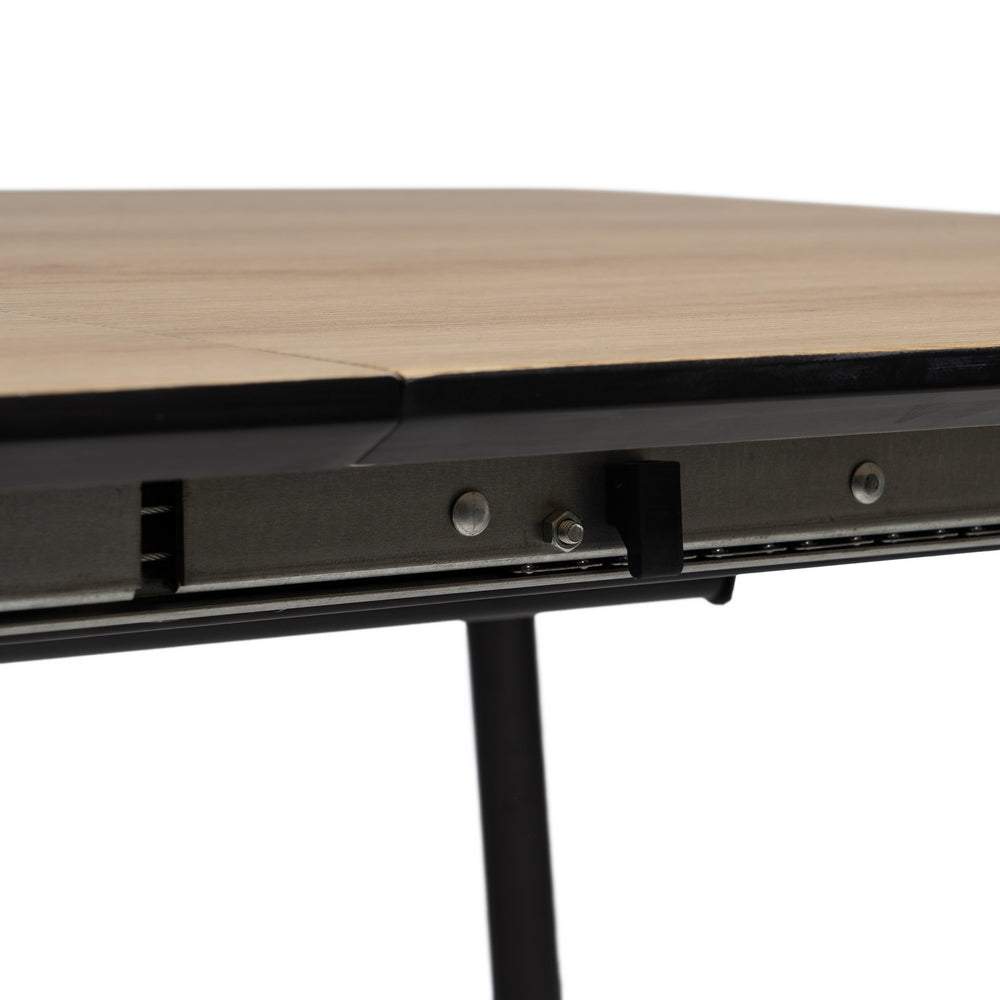 EXTENDABLE DINING TABLE NATURAL MDF-METAL 120 X 80 X 75 CM