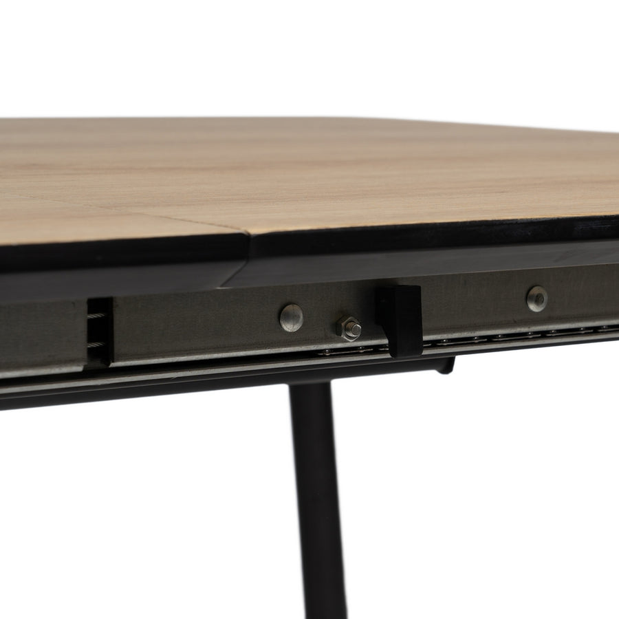 MESA EXTENSIBLE NATURAL DM-METAL SALÓN 120 X 80 X 75 CM