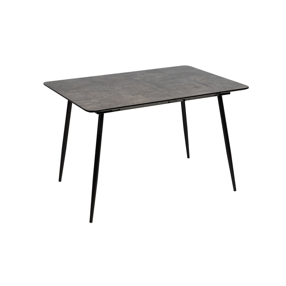 GREY EXTENDABLE MDF-METAL DINING TABLE 120 X 80 X 75 CM