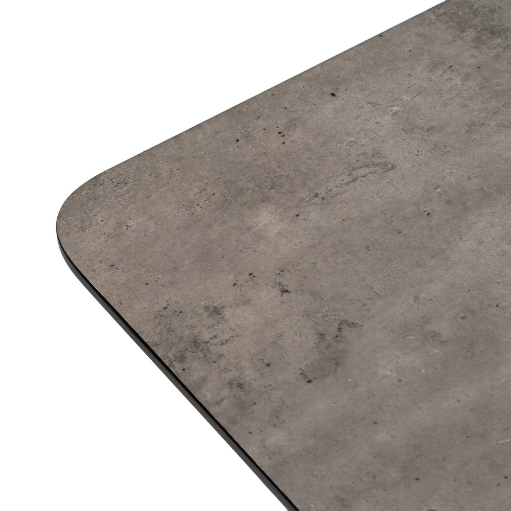 GREY EXTENDABLE MDF-METAL DINING TABLE 120 X 80 X 75 CM