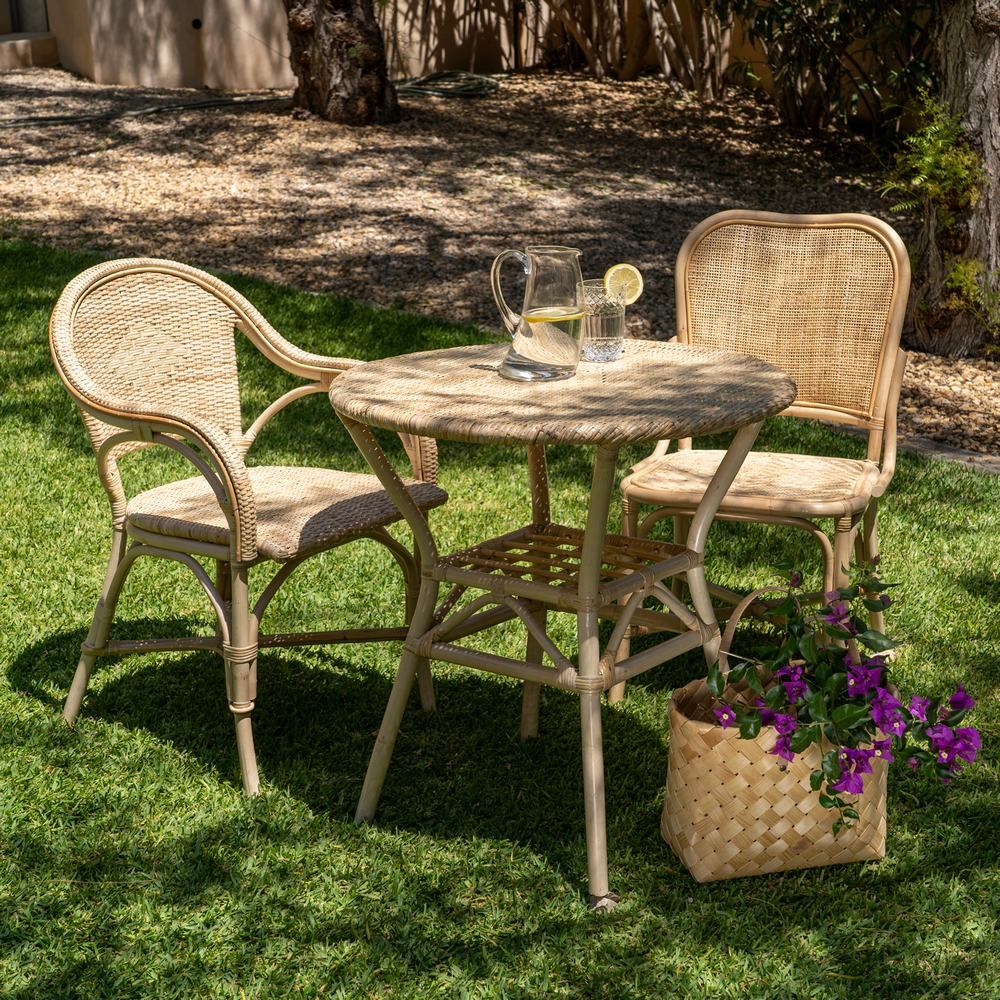 MESA NATURAL RAT�N SAL�N 75 X 75 X 76 CM