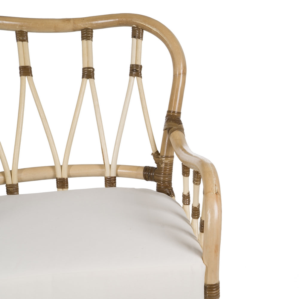 NATURAL RATTAN LOUNGE ARMCHAIR 58 X 62 X 85 CM