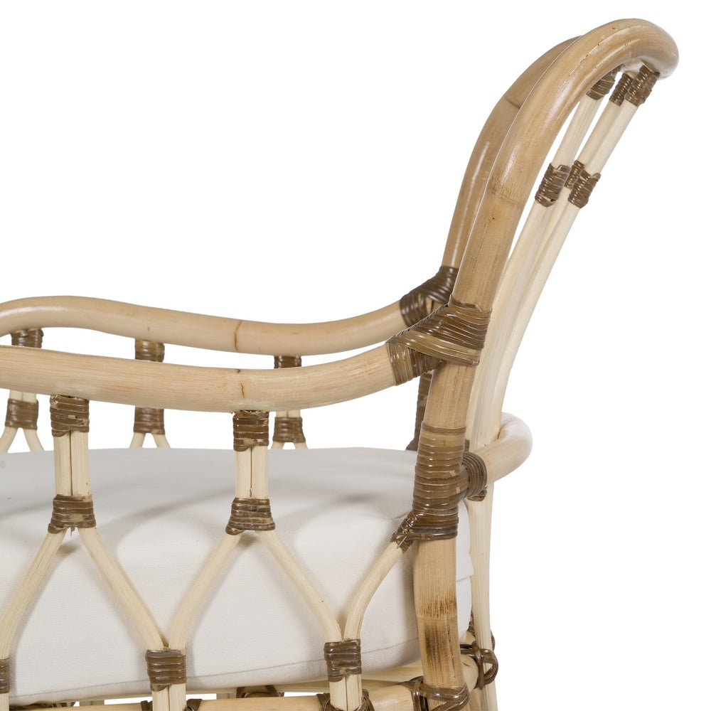 NATURAL RATTAN LOUNGE ARMCHAIR 58 X 62 X 85 CM