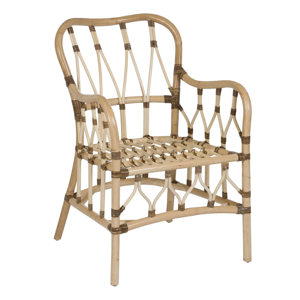 NATURAL RATTAN LOUNGE ARMCHAIR 58 X 62 X 85 CM