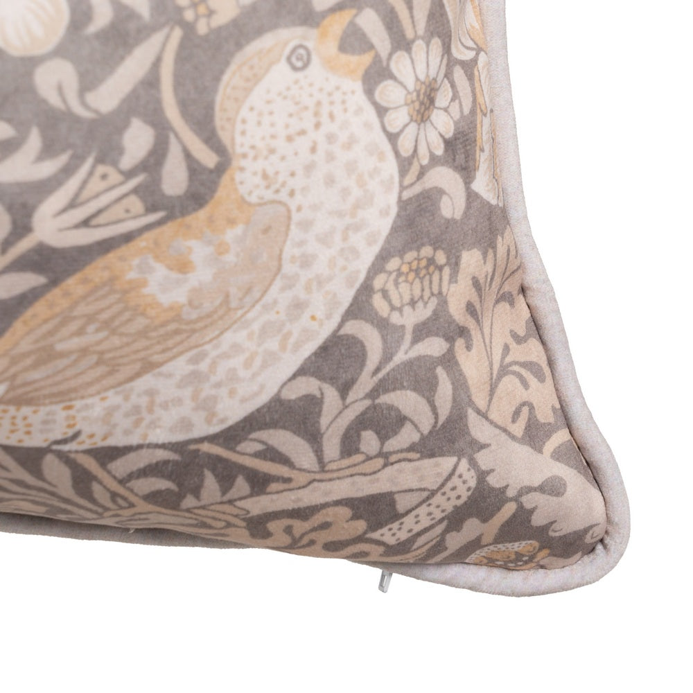 VELVET BIRDS CUSHION DECORATION 90 X 40 CM