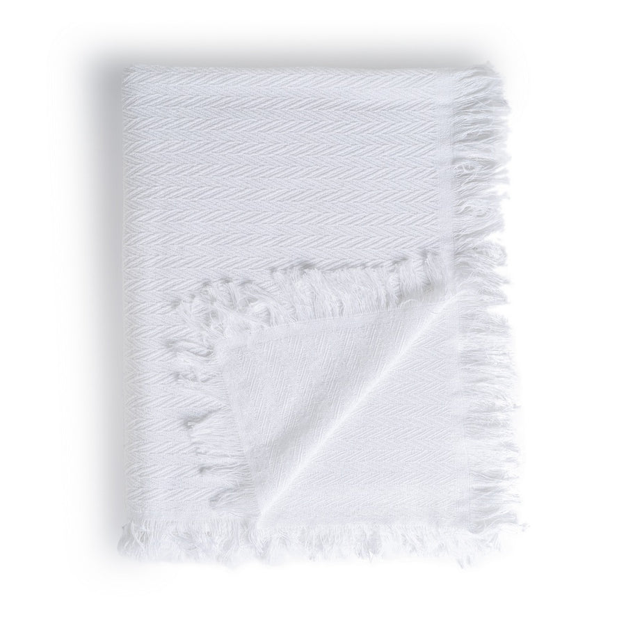 PLAID ESPIGA BLANCO ALGODÓN DECORACIÓN 280 X 260 CM