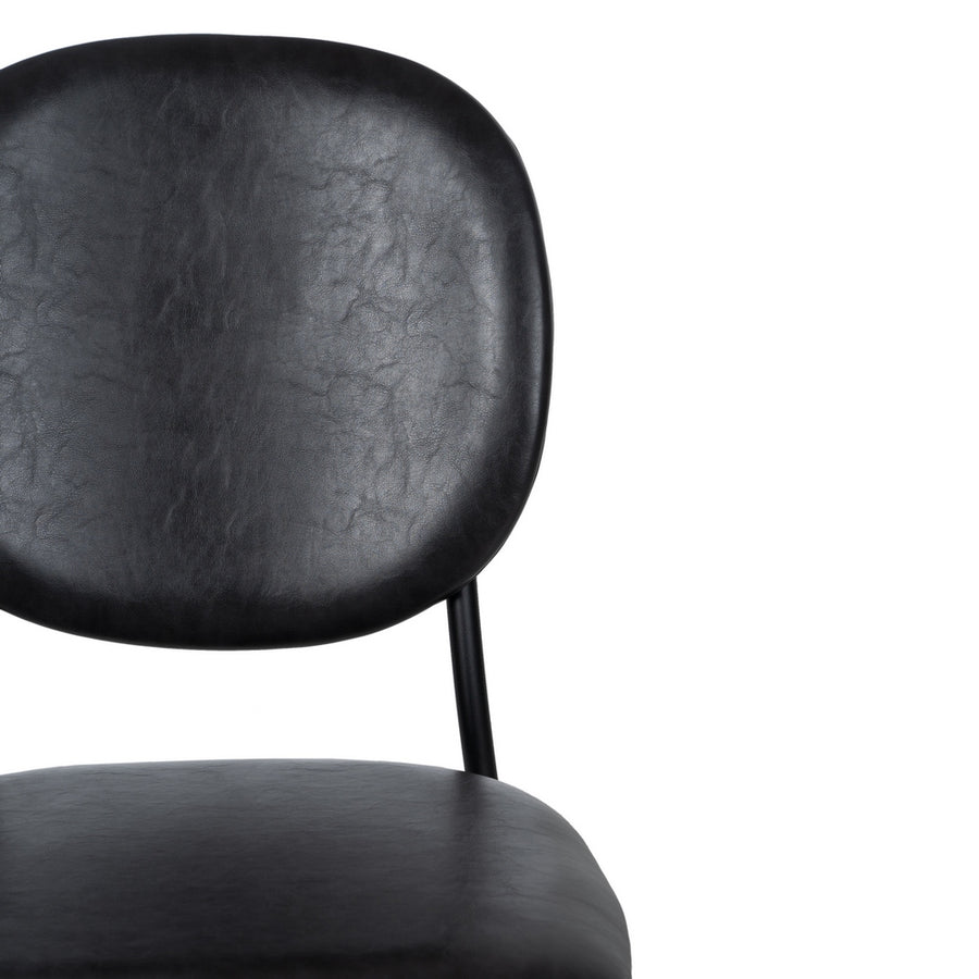 SILLA NEGRO PU/METAL SALÓN 48 X 53 X 84 CM