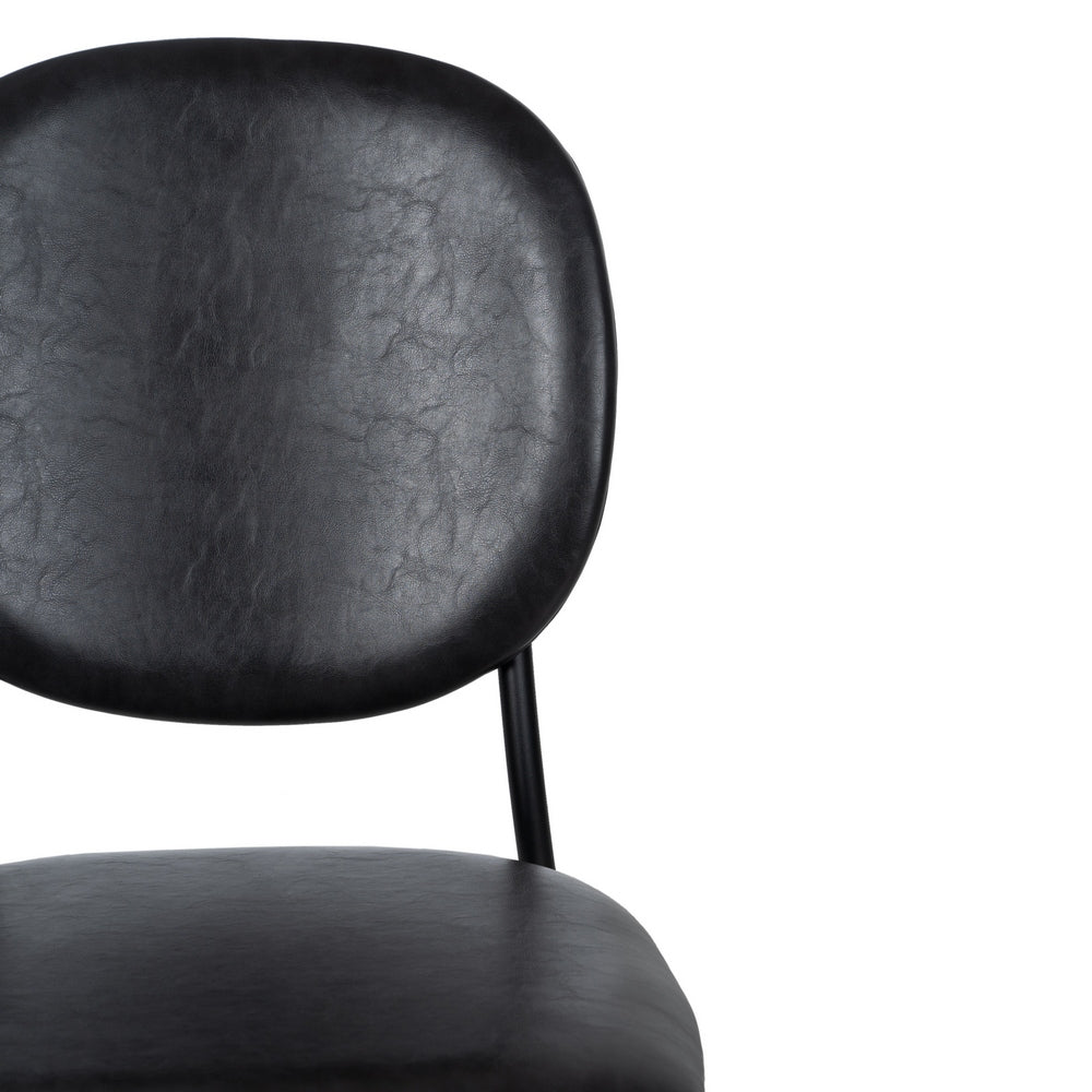 SILLA NEGRO PU/METAL SALÓN 48 X 53 X 84 CM