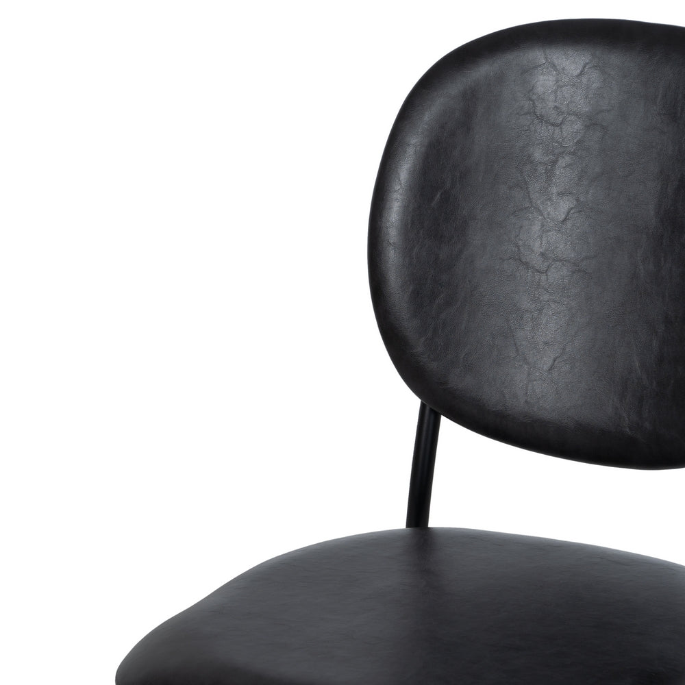 SILLA NEGRO PU/METAL SALÓN 48 X 53 X 84 CM