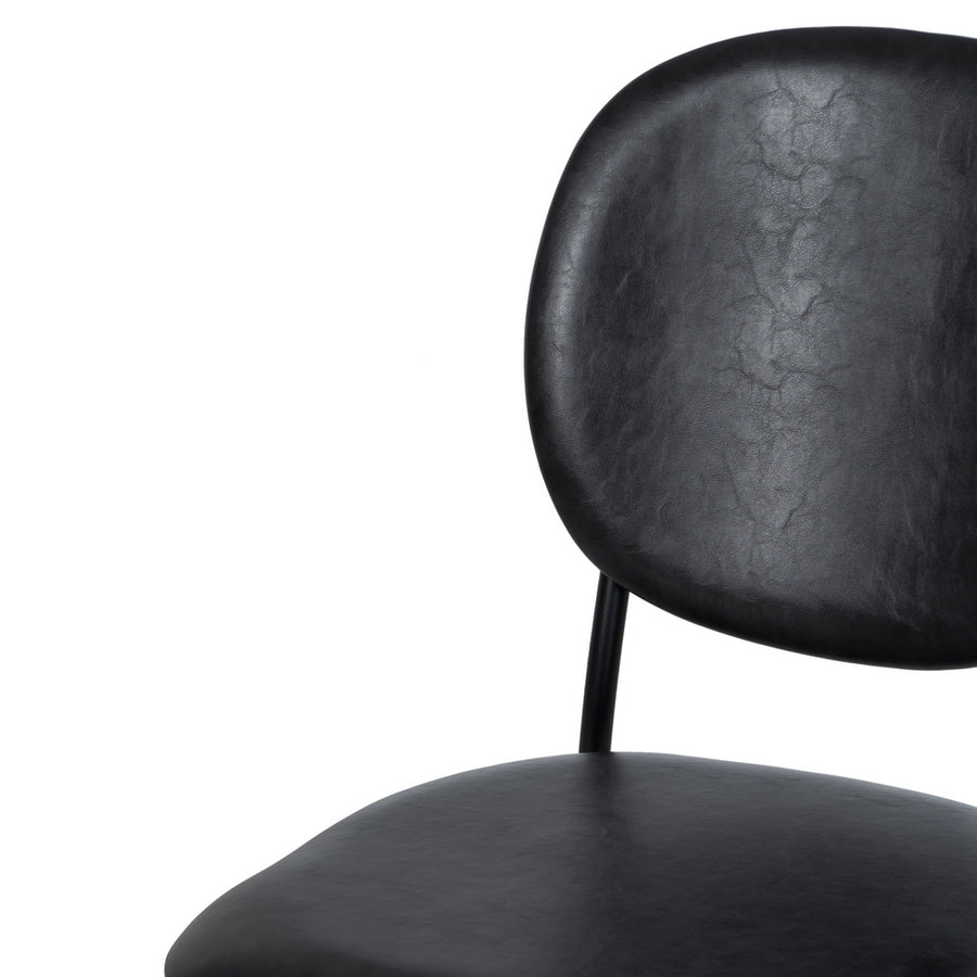 SILLA NEGRO PU/METAL SALÓN 48 X 53 X 84 CM