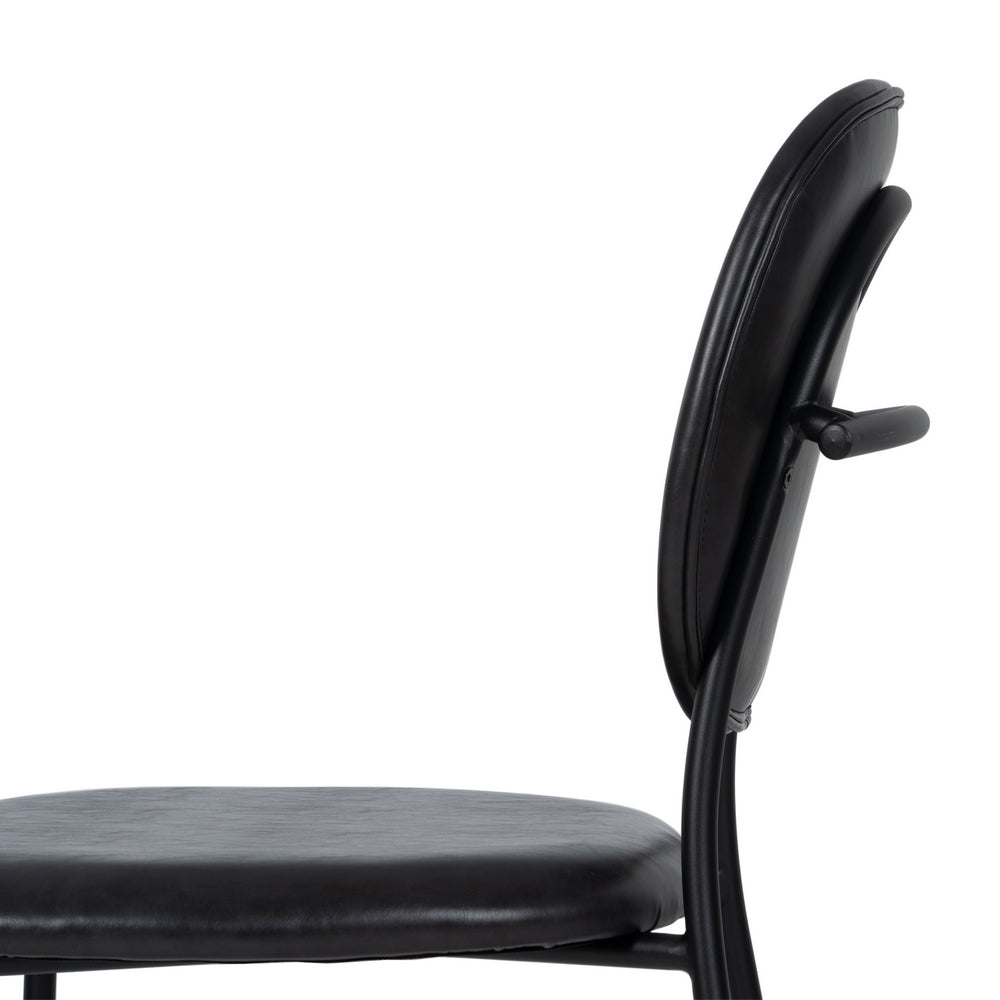SILLA NEGRO PU/METAL SALÓN 48 X 53 X 84 CM