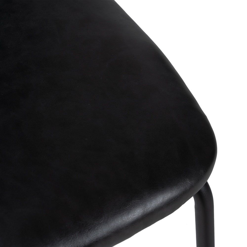 SILLA NEGRO PU/METAL SALÓN 48 X 53 X 84 CM
