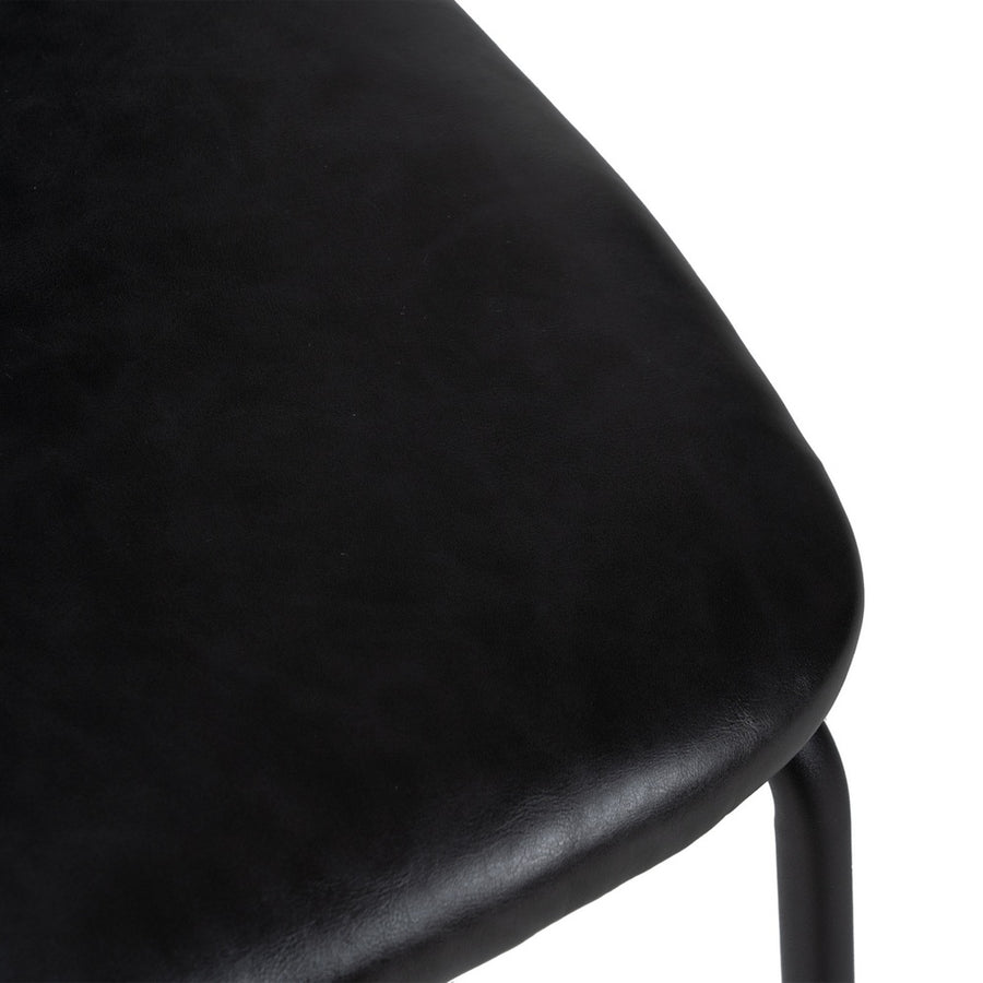 SILLA NEGRO PU/METAL SALÓN 48 X 53 X 84 CM