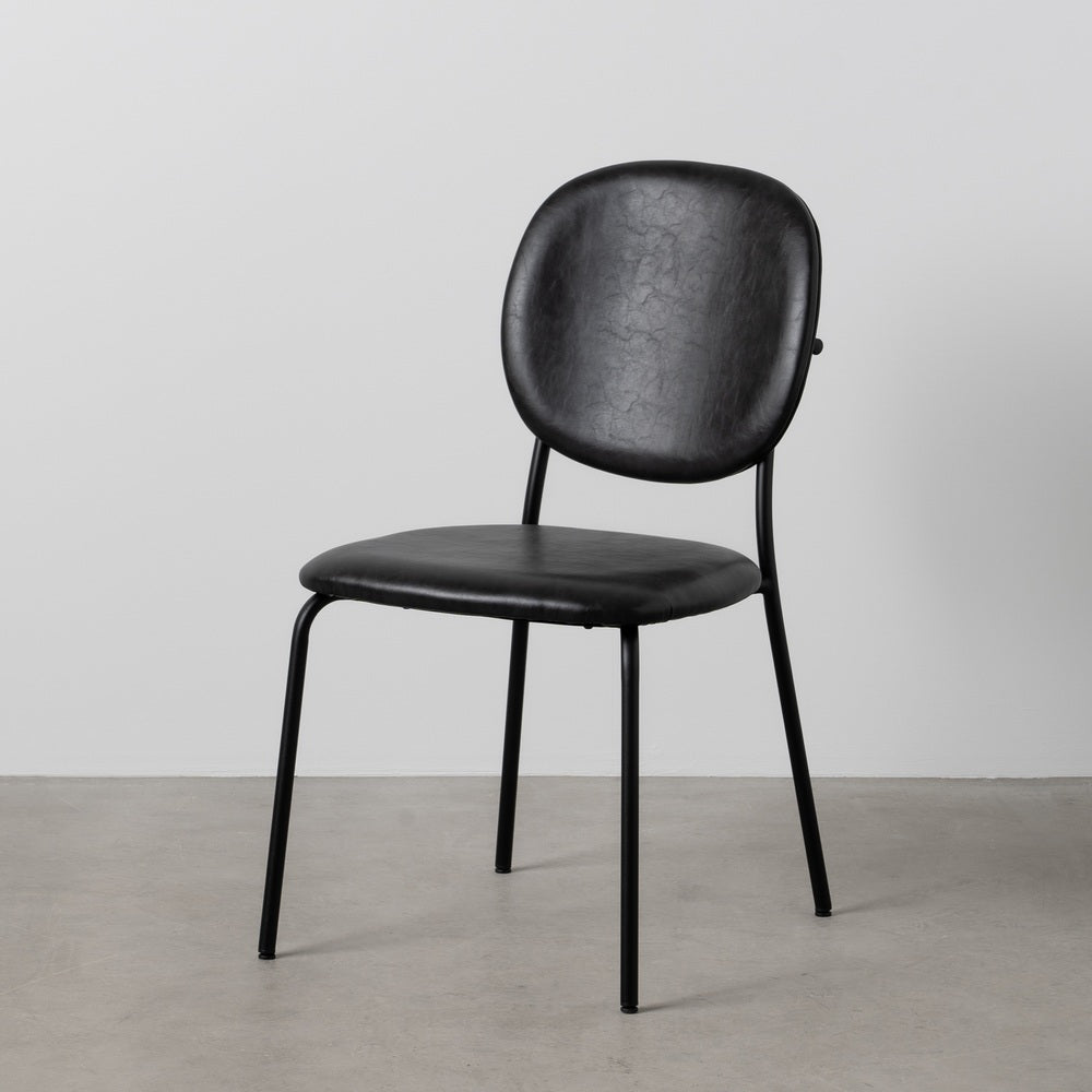 SILLA NEGRO PU/METAL SAL�N 48 X 53 X 84 CM
