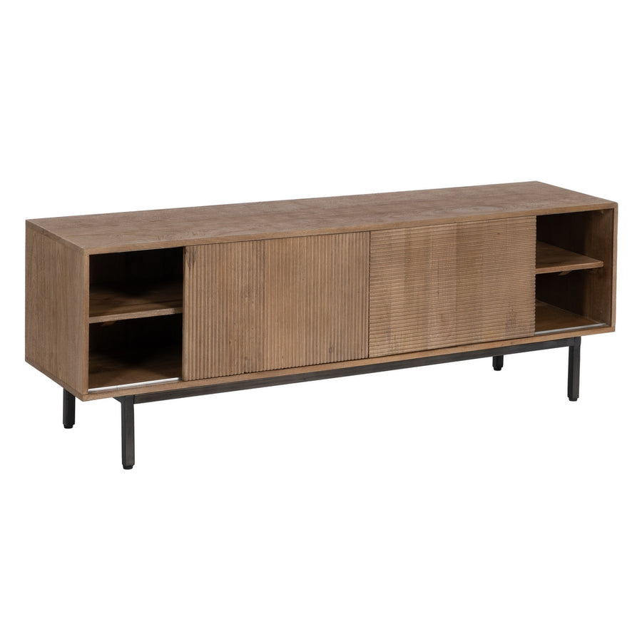NATURAL MANGO WOOD TV UNIT LIVING ROOM 155 X 40 X 55 CM