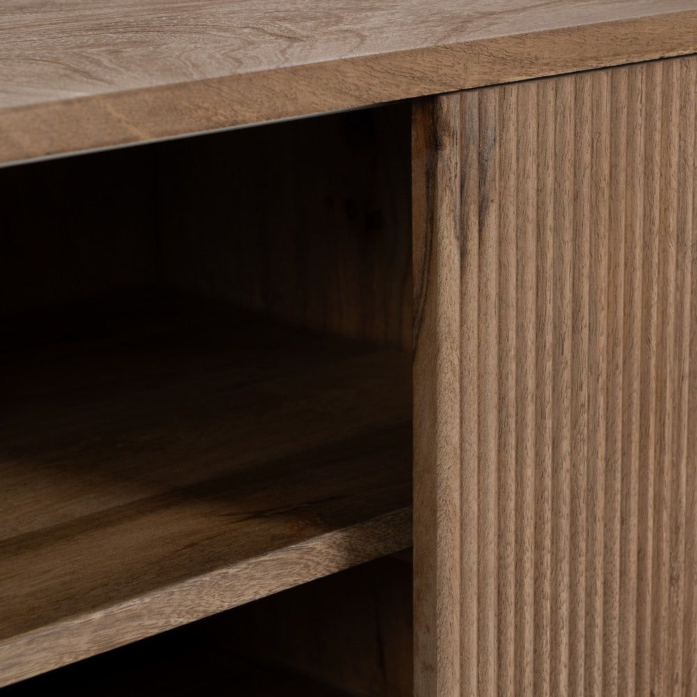 NATURAL MANGO WOOD TV UNIT LIVING ROOM 155 X 40 X 55 CM