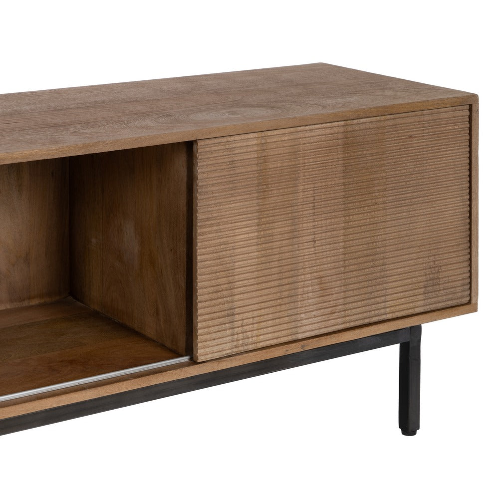 NATURAL MANGO WOOD TV UNIT LIVING ROOM 155 X 40 X 55 CM