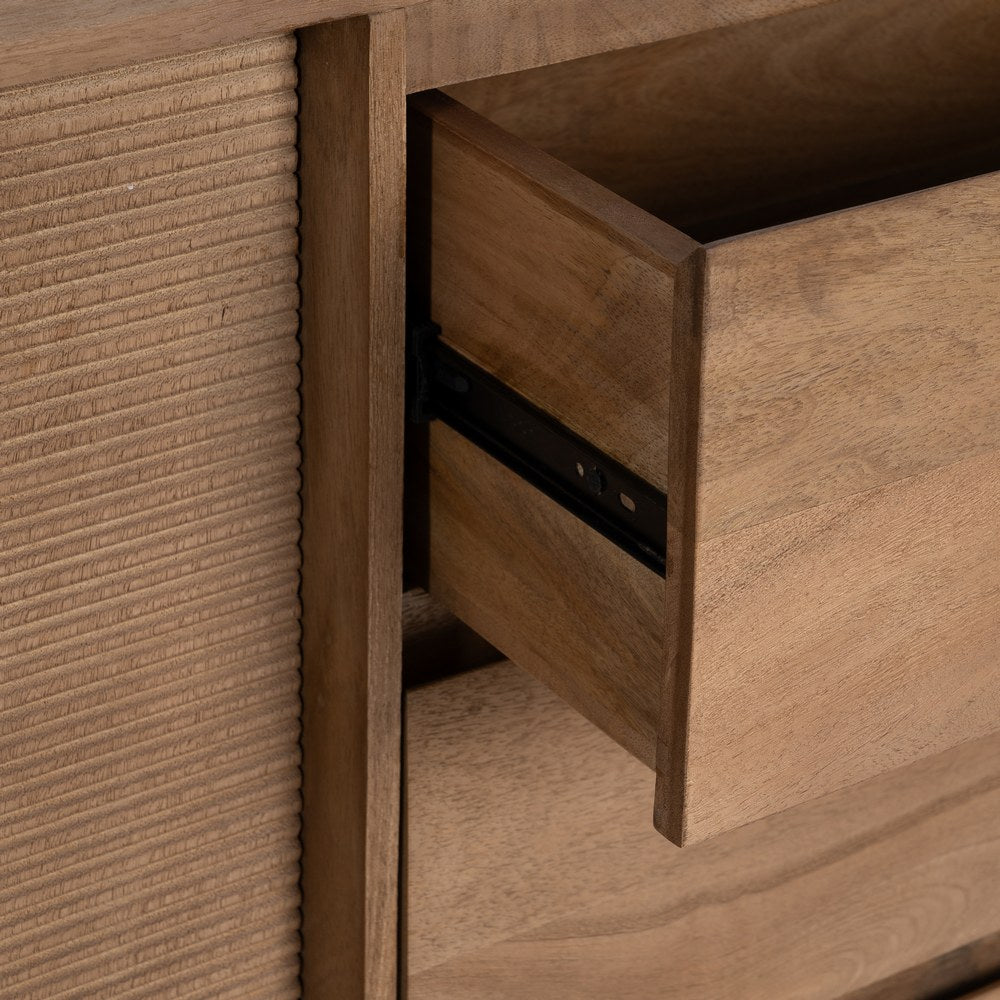 NATURAL MANGO WOOD SIDEBOARD LIVING ROOM 180 X 40 X 91 CM