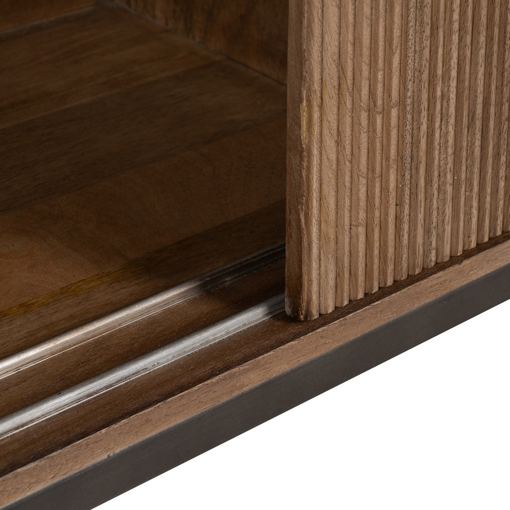 NATURAL MANGO WOOD SIDEBOARD LIVING ROOM 180 X 40 X 91 CM