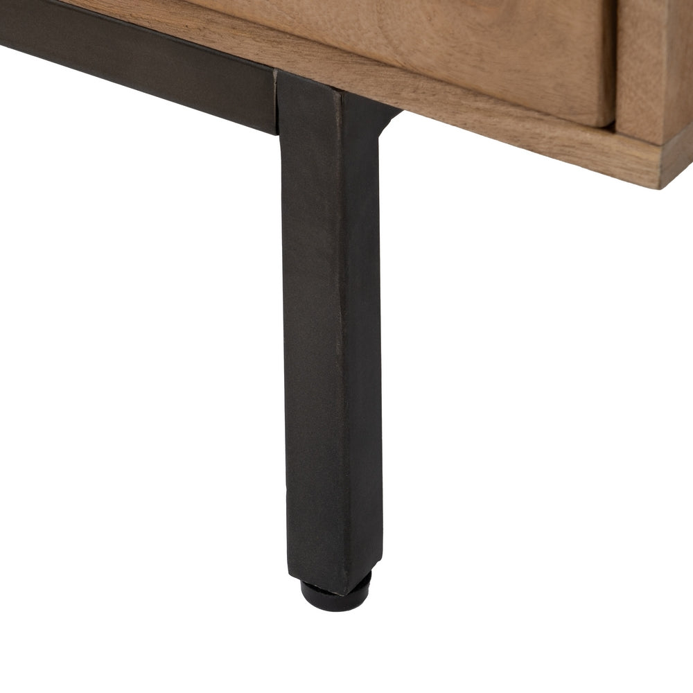 NATURAL MANGO WOOD SIDEBOARD LIVING ROOM 180 X 40 X 91 CM