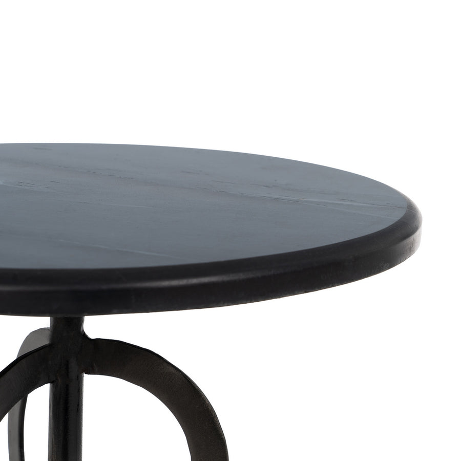 S/2 MESA AUXILIAR BLANCO-NEGRO 38 X 38 X 63 CM