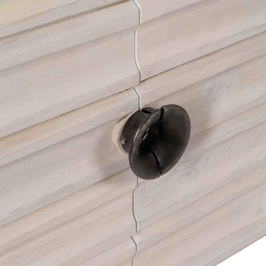 APARADOR BLANCO ROZADO MADERA DE MANGO 152 X 41 X 92 CM