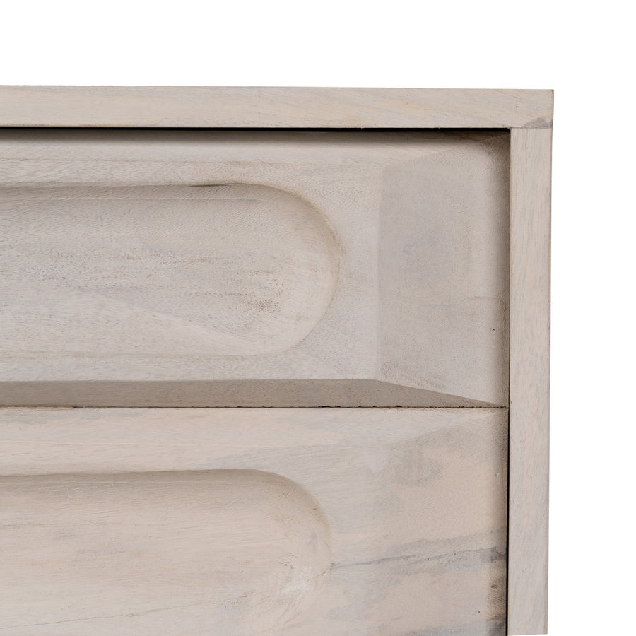 APARADOR BLANCO ROZADO MADERA DE MANGO 152 X 41 X 92 CM