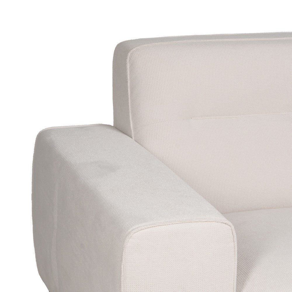 SOF� 3 PLAZAS CREMA TEJIDO-METAL SAL�N 220 X 87 X 85 CM