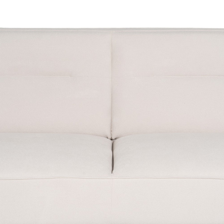 SOFÁ 3 PLAZAS CREMA TEJIDO-METAL SALÓN 220 X 87 X 85 CM